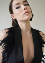 Charger l'image dans la galerie, Robe Upcyclé Black Feathers