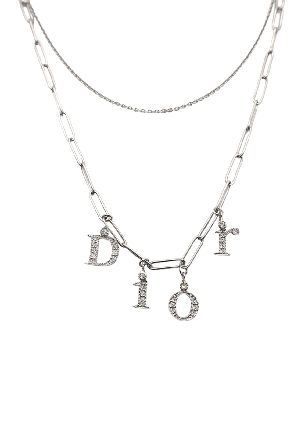 Pendentif Letter double chain Dior