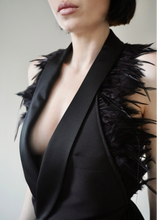 Charger l&#39;image dans la galerie, Robe Upcyclé Black Feathers
