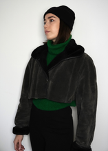 Charger l&#39;image dans la galerie, Veste shearling upcyclée noir
